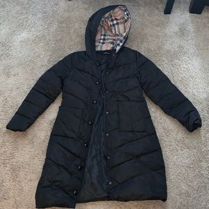 Black puffer winter coat